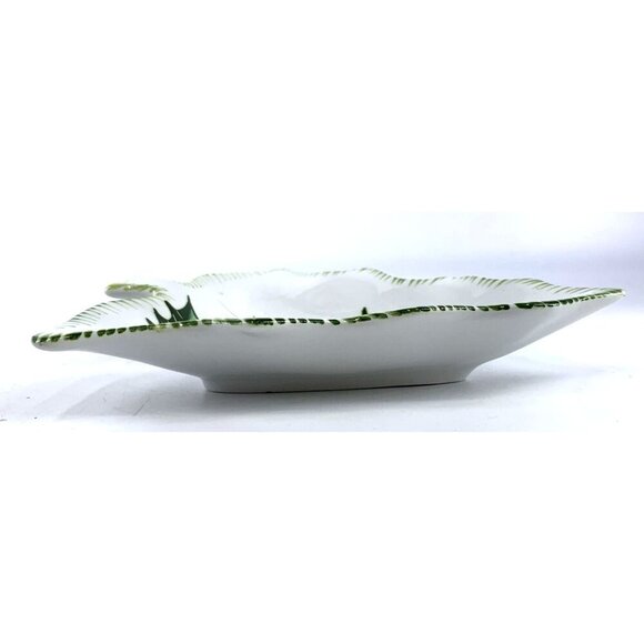 Italy Christmas Tree Shaped Candy Trinket Dish Hand Painted 7.5" - Picture 6 of 7